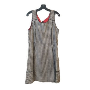 Lands End 𝅺Black and white herringbone dress